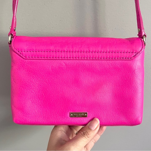 Kate Spade New York Hot Pink Leather Carah Crossbody Purse - Small - Picture 5 of 8